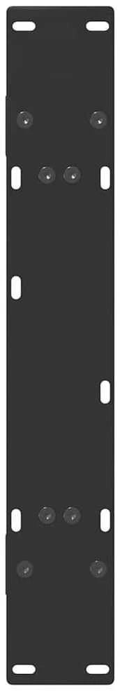 Valgomojo stalo kojelės, A formos, 2 vnt., juodos, 80x(72-73) cm, plienas