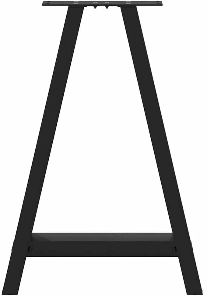 Kavos staliuko kojelės, A formos, 2 vnt., juoda, 50x(72-73)cm