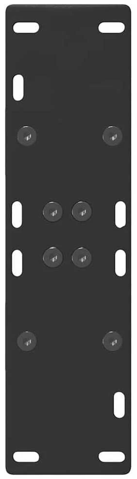 Valgomojo stalo kojelės, A formos, 2 vnt., juodos, 60x(72-73) cm, plienas