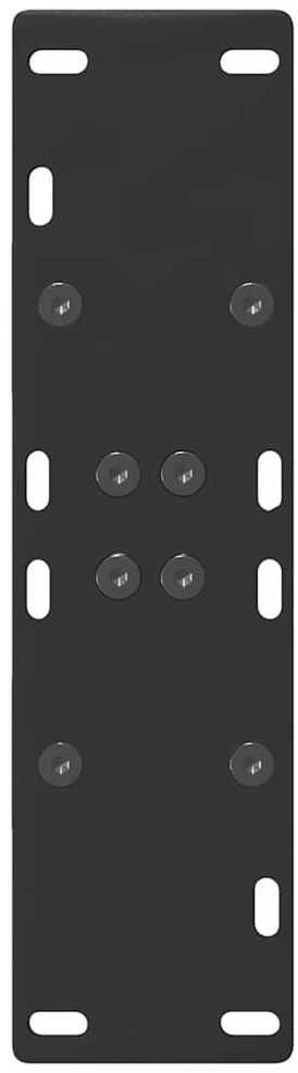 Kavos staliuko kojelės, A formos, 2 vnt., juoda, 50x(72-73)cm