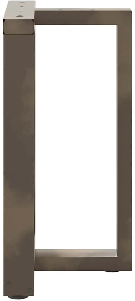 Valgomojo stalo kojelės, T formos, 2 vnt., juodos, 50x35x(72-73) cm, plienas