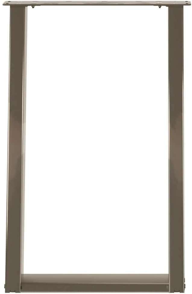 Valgomojo stalo kojelės, U formos, 2 vnt., natūralus plienas, 50x(72-73) cm, plienas