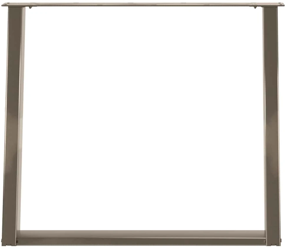 Valgomojo stalo kojelės, U formos, 2 vnt., natūralus plienas, 100 x (72-73) cm, plienas