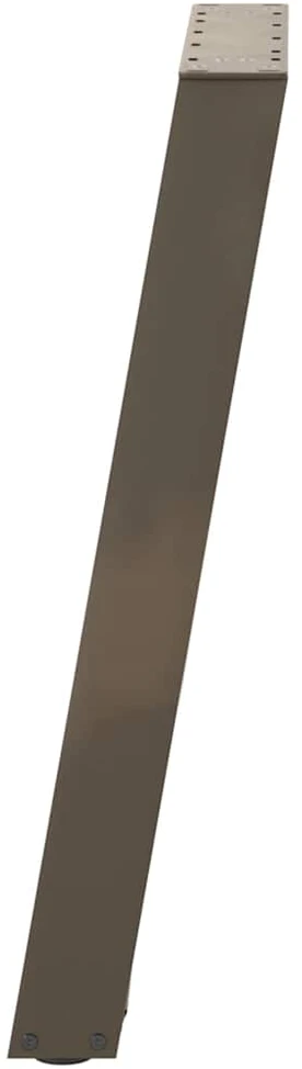 Valgomojo stalo kojelės, U formos, 2 vnt., natūralus plienas, 50x(72-73) cm, plienas