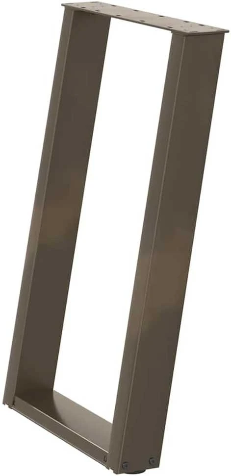 Valgomojo stalo kojelės, U formos, 2 vnt., natūralus plienas, 50x(72-73) cm, plienas