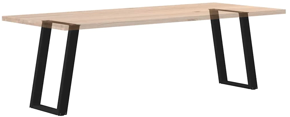 Valgomojo stalo kojelės, U formos, 2 vnt., juoda, 50x(72-73)cm