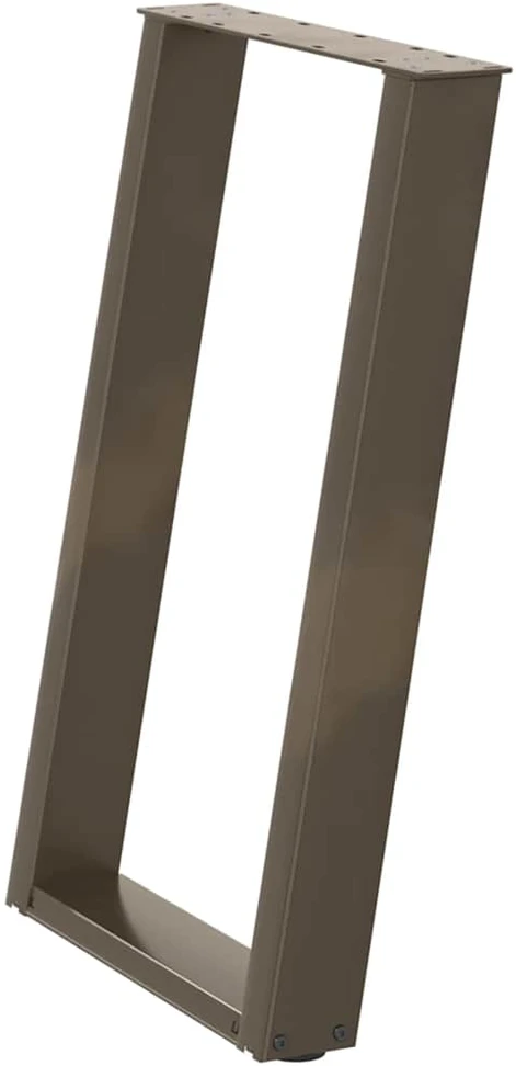 Valgomojo stalo kojelės, U formos, 2 vnt., natūralus plienas, 50x(72-73) cm, plienas