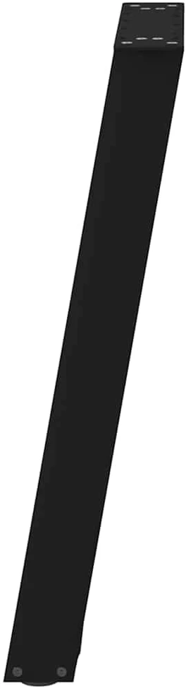Valgomojo stalo kojelės, U formos, 2 vnt., juoda, 50x(72-73)cm