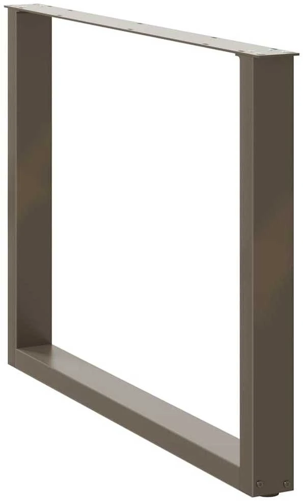 Valgomojo stalo kojelės, U formos, 2 vnt., natūralus plienas, 100 x (72-73) cm, plienas