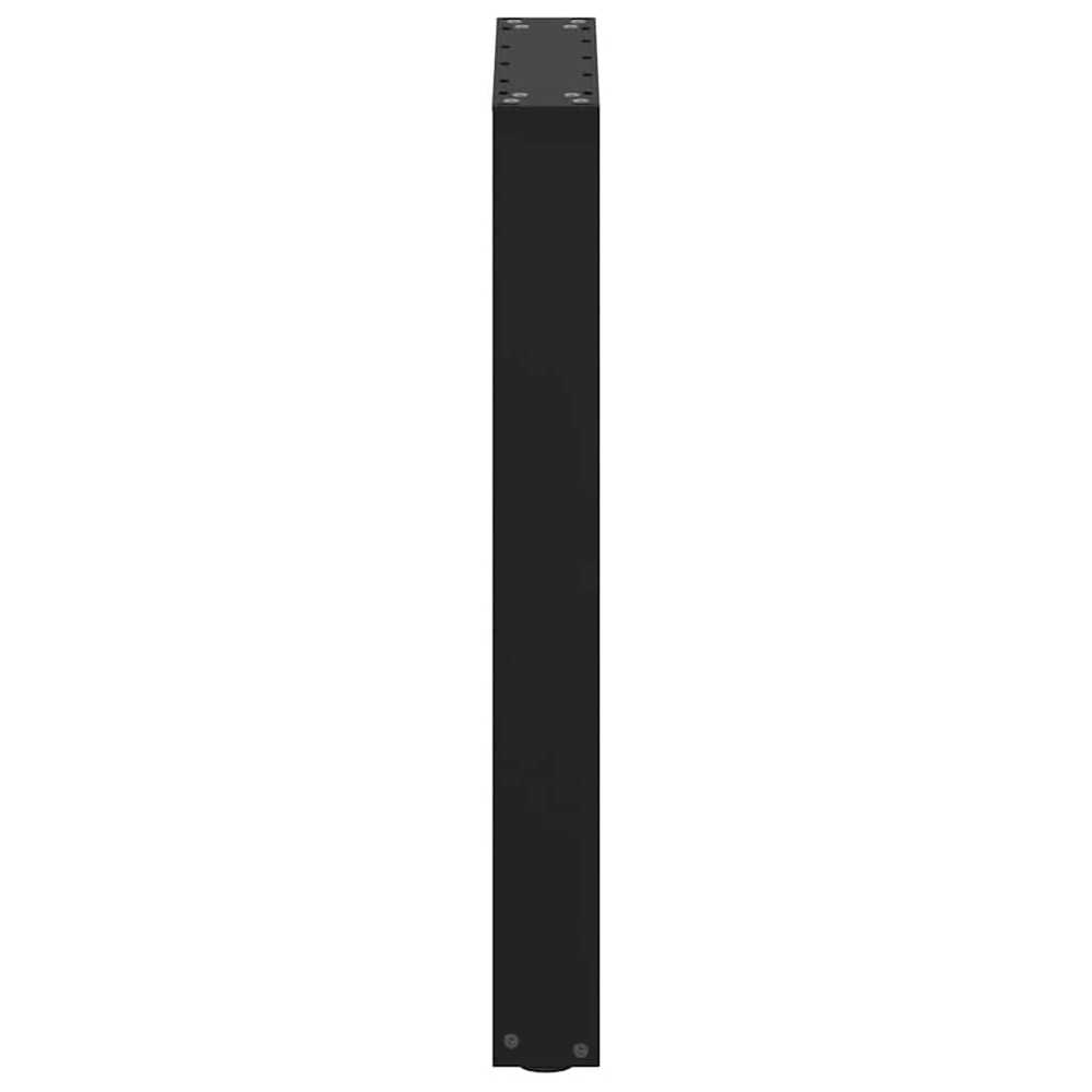 Valgomojo stalo kojelės, U formos, 2 vnt., juodos, 50x(72-73) cm, plienas