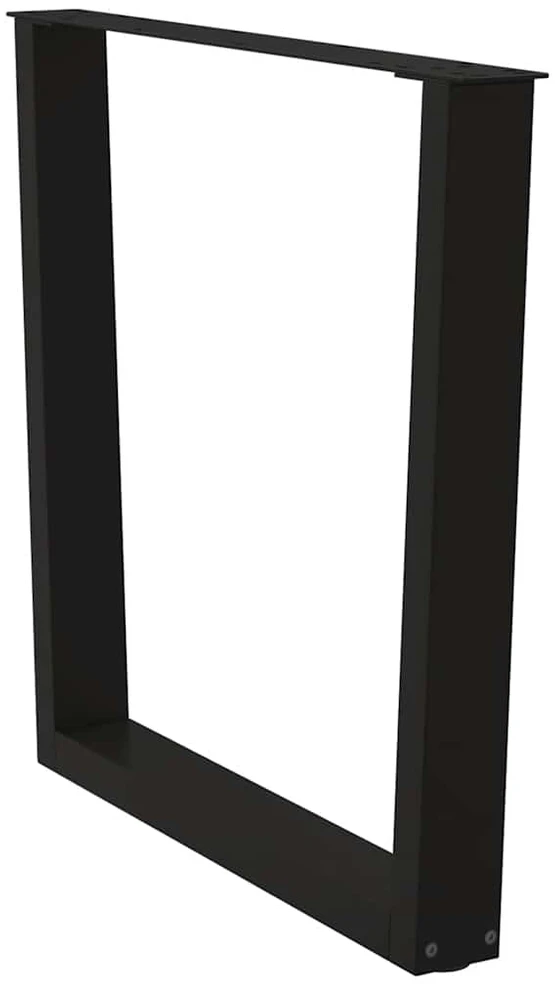 Valgomojo stalo kojelės, V formos, 2 vnt., juodos, 80x(72-73,3) cm, plienas