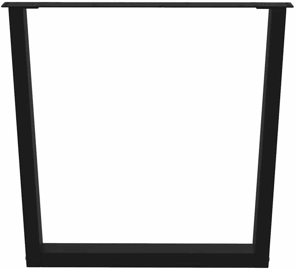 Valgomojo stalo kojelės, V formos, 2 vnt., juodos, 80x(72-73,3) cm, plienas