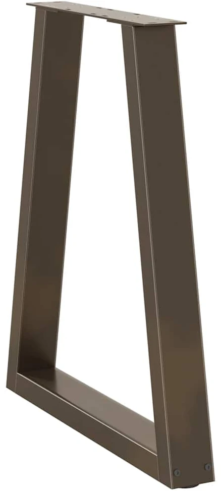 Valgomojo stalo kojelės, V formos, 2 vnt., natūralus plienas, 50x(72-73,3) cm, plienas