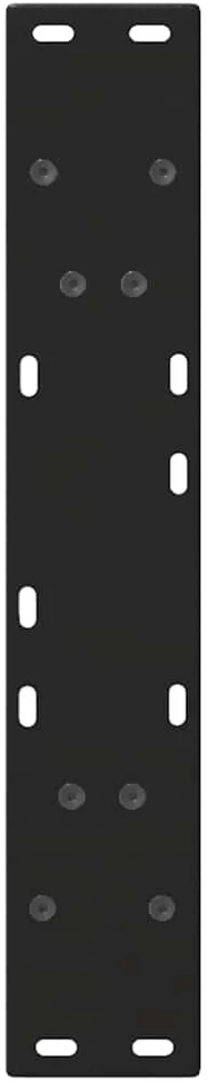 Kavos staliuko kojelės, V formos, 2 vnt., juoda, 50x(72-73)cm