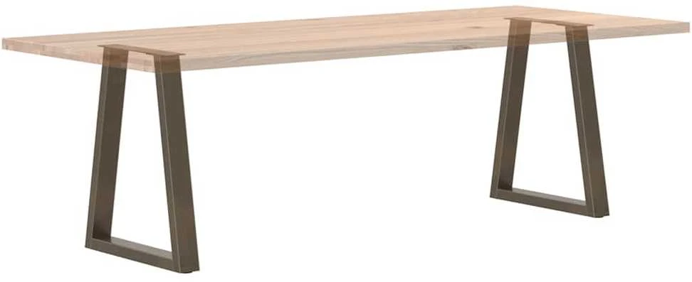 Valgomojo stalo kojelės, V formos, 2 vnt., natūralus plienas, 50x(72-73,3) cm, plienas