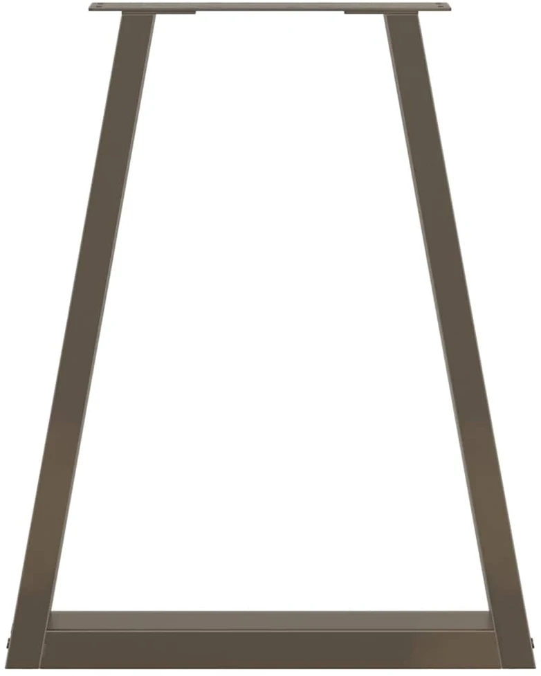 Valgomojo stalo kojelės, V formos, 2 vnt., natūralus plienas, 50x(72-73,3) cm, plienas