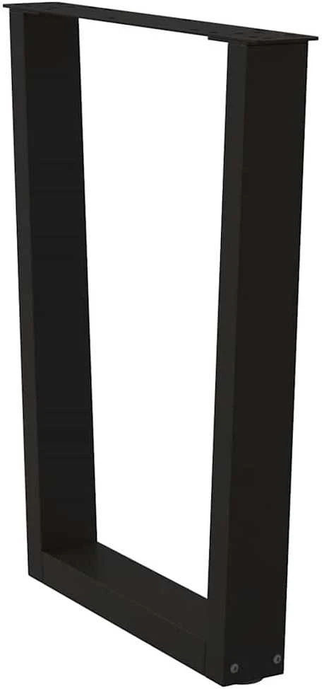 Valgomojo stalo kojelės, V formos, 2 vnt., juodos, 60x(72-73,3) cm, plienas