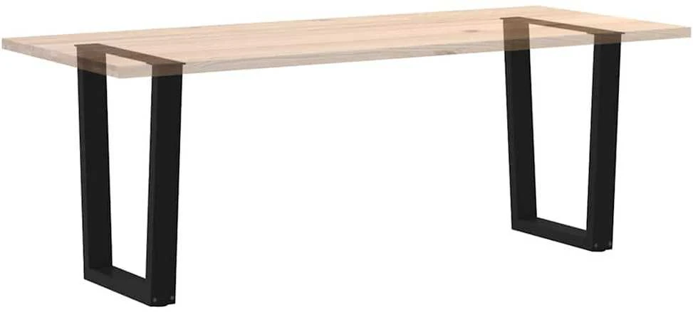 Valgomojo stalo kojelės, V formos, 2 vnt., juodos, 70x(72-73,3) cm, plienas