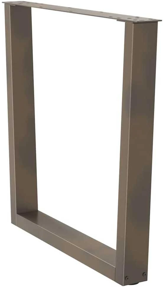 Valgomojo stalo kojelės, V formos, 2 vnt., natūralus plienas, 80x(72-73,3) cm, plienas