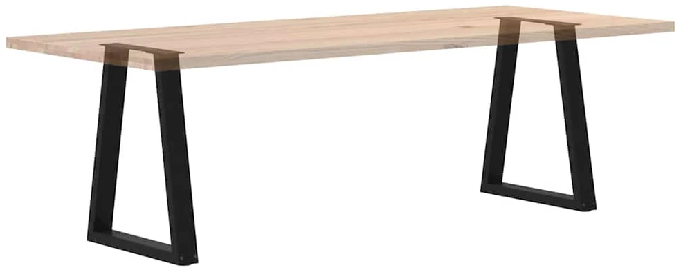 Kavos staliuko kojelės, V formos, 2 vnt., juoda, 50x(72-73)cm