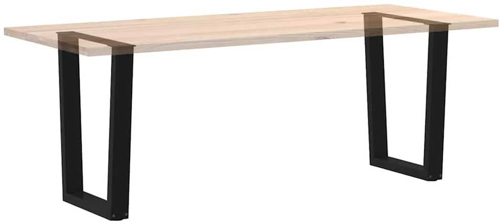 Valgomojo stalo kojelės, V formos, 2 vnt., juodos, 60x(72-73,3) cm, plienas