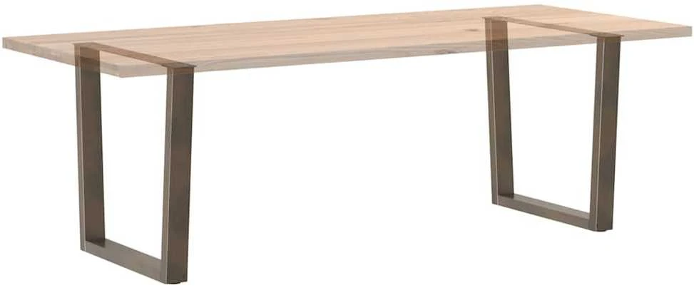 Valgomojo stalo kojelės, V formos, 2 vnt., natūralus plienas, 80x(72-73,3) cm, plienas