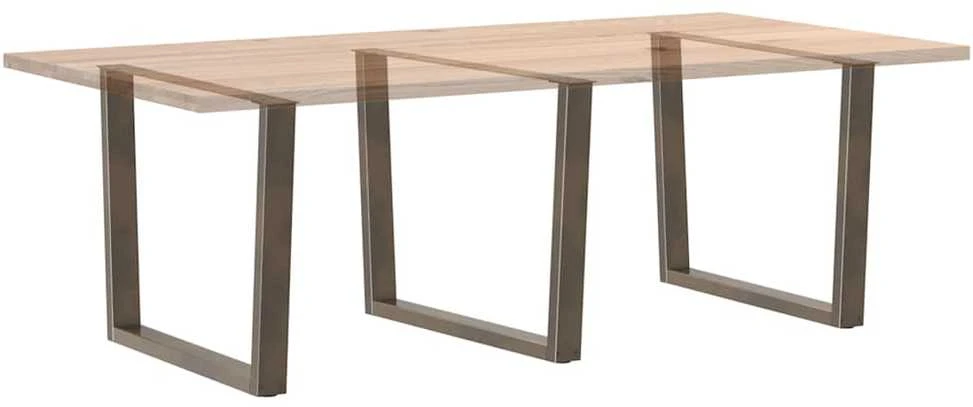 Valgomojo stalo kojelės, V formos, 3 vnt., natūralus plienas, 100 x (72-73,3) cm, plienas