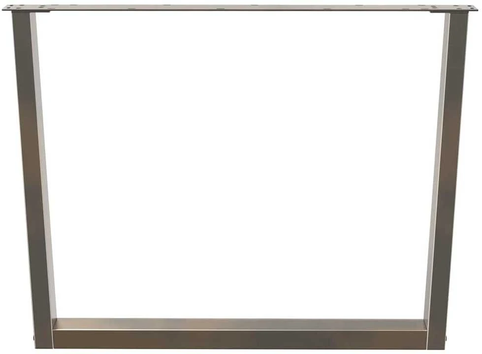 Valgomojo stalo kojelės, V formos, 3 vnt., natūralus plienas, 100 x (72-73,3) cm, plienas