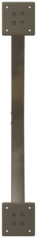 Valgomojo stalo kojelės, X formos, 2 vnt., natūralus plienas, 70x(72-73) cm, plienas