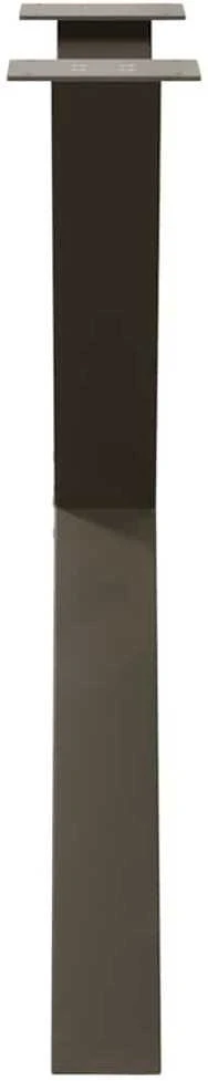 Valgomojo stalo kojelės, X formos, 2 vnt., natūralus plienas, 70x(72-73) cm, plienas