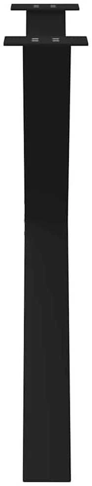 Valgomojo stalo kojos, 3 vnt., juodos, 90x(72-73) cm, plienas, X formos