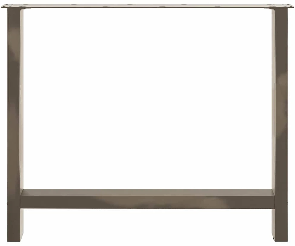 Valgomojo stalo kojos, 2 vnt., 100 x (72-73) cm, natūralus plienas