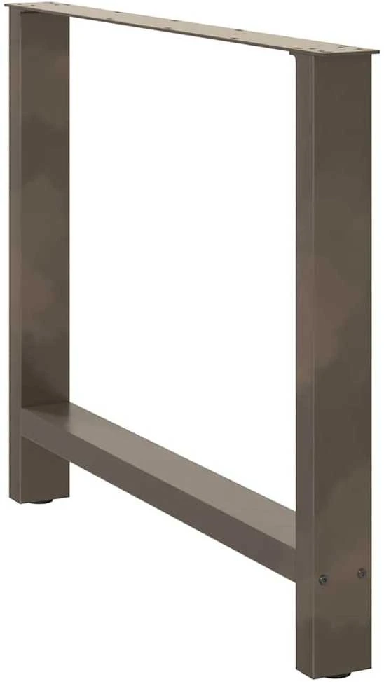 Valgomojo stalo kojos, 2 vnt., 100 x (72-73) cm, natūralus plienas