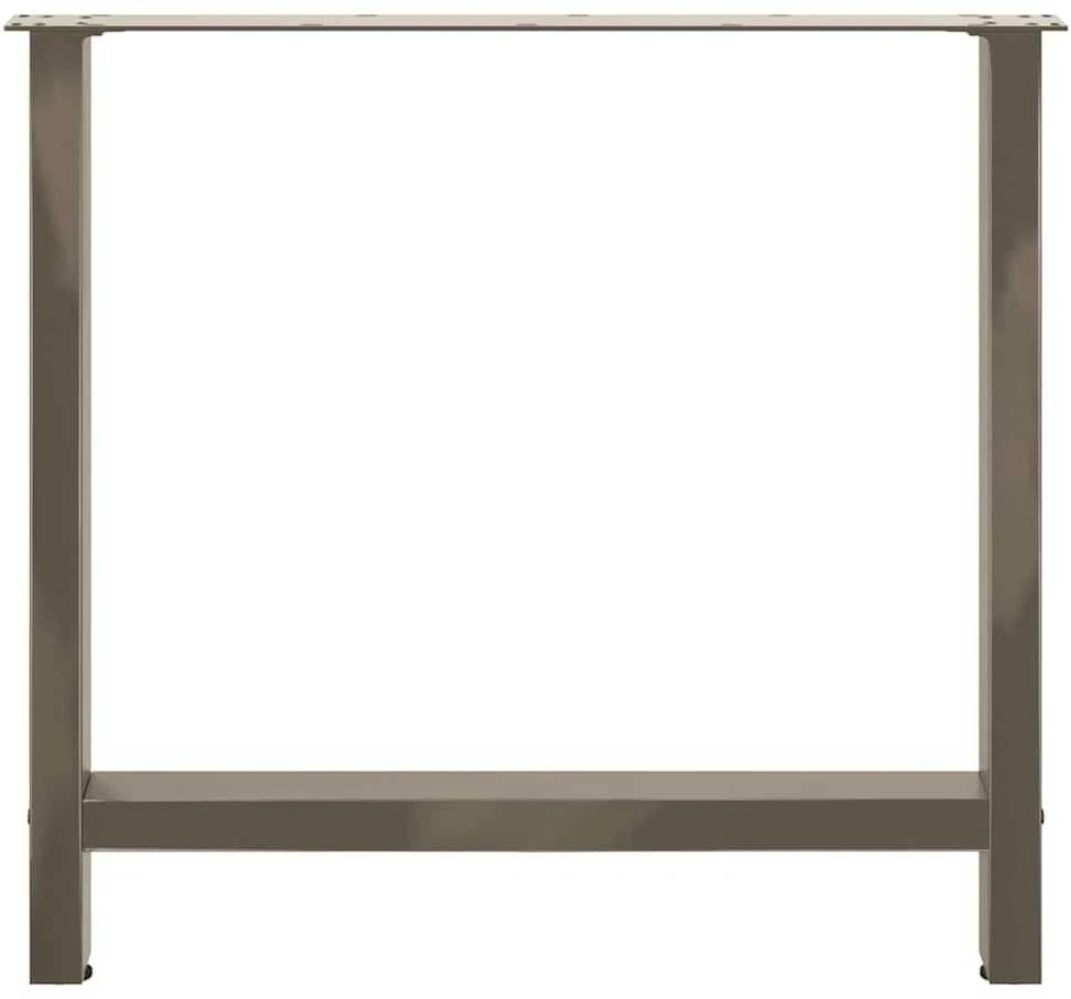 Valgomojo stalo kojos, 2 vnt., 80x(72-73) cm, natūralus plienas, plienas