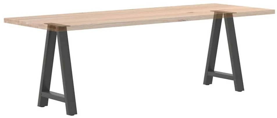 Valgomojo stalo kojos, 2 vnt., antracito spalvos, 60x(72-73) cm, plienas