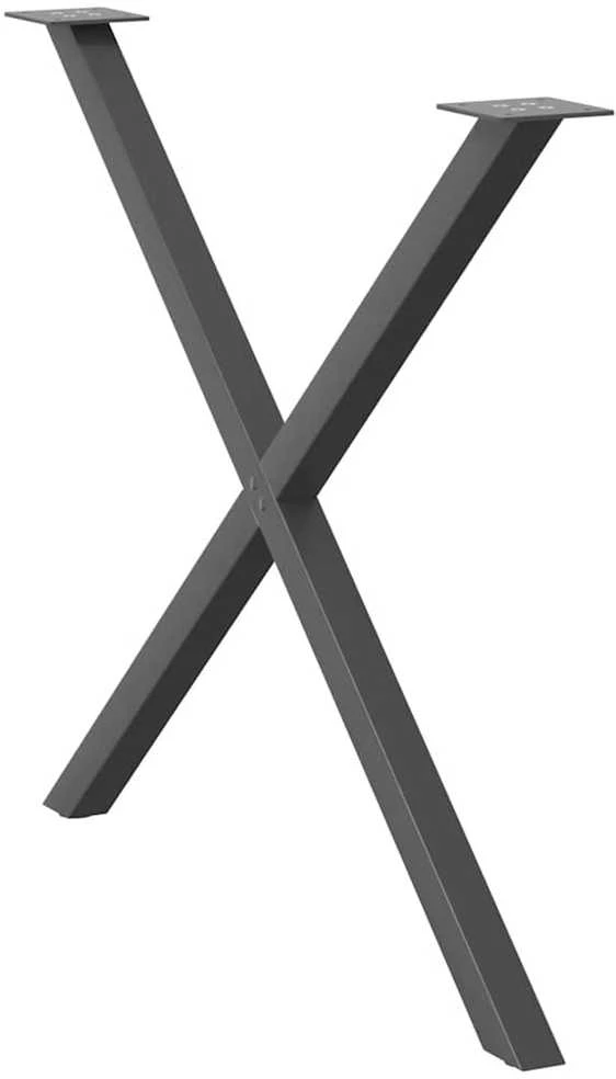 Valgomojo stalo kojos, 2 vnt., antracito spalvos, 90x(72-73) cm, plienas