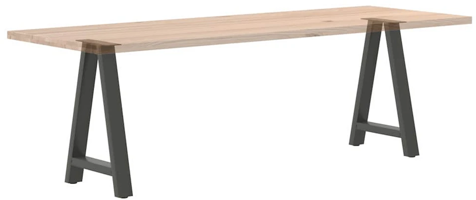 Valgomojo stalo kojos, 2 vnt., antracito spalvos, 60x(72-73) cm, plienas