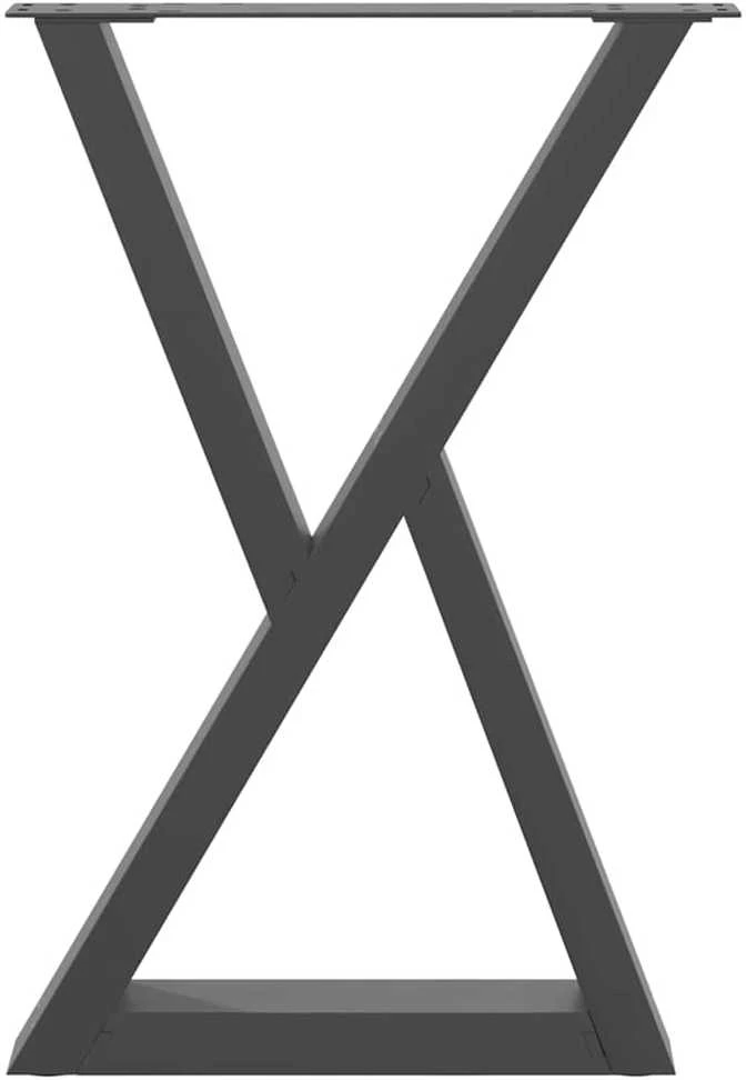 Valgomojo stalo kojos, 2 vnt., antracito spalvos, 60x(72-73,3) cm, plienas