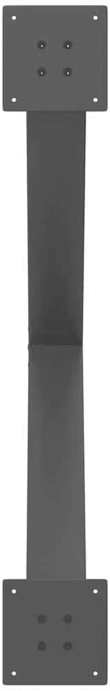 Valgomojo stalo kojos, 2 vnt., antracito spalvos, 90x(72-73) cm, plienas