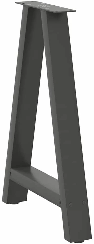 Valgomojo stalo kojos, 2 vnt., antracito spalvos, 60x(72-73) cm, plienas