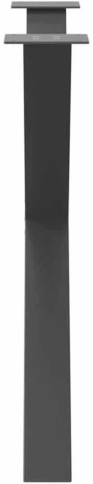 Valgomojo stalo kojos, 2 vnt., antracito spalvos, 90x(72-73) cm, plienas