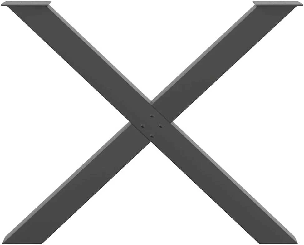 Valgomojo stalo kojos, 2 vnt., antracito spalvos, 90x(72-73) cm, plienas