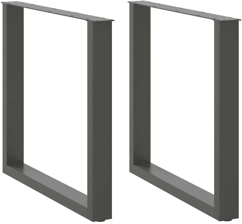 Valgomojo stalo kojos, 2 vnt., antracito spalvos, 80x(72-73) cm, plienas, U formos