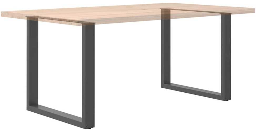 Valgomojo stalo kojos, 2 vnt., antracito spalvos, 80x(72-73) cm, plienas, U formos