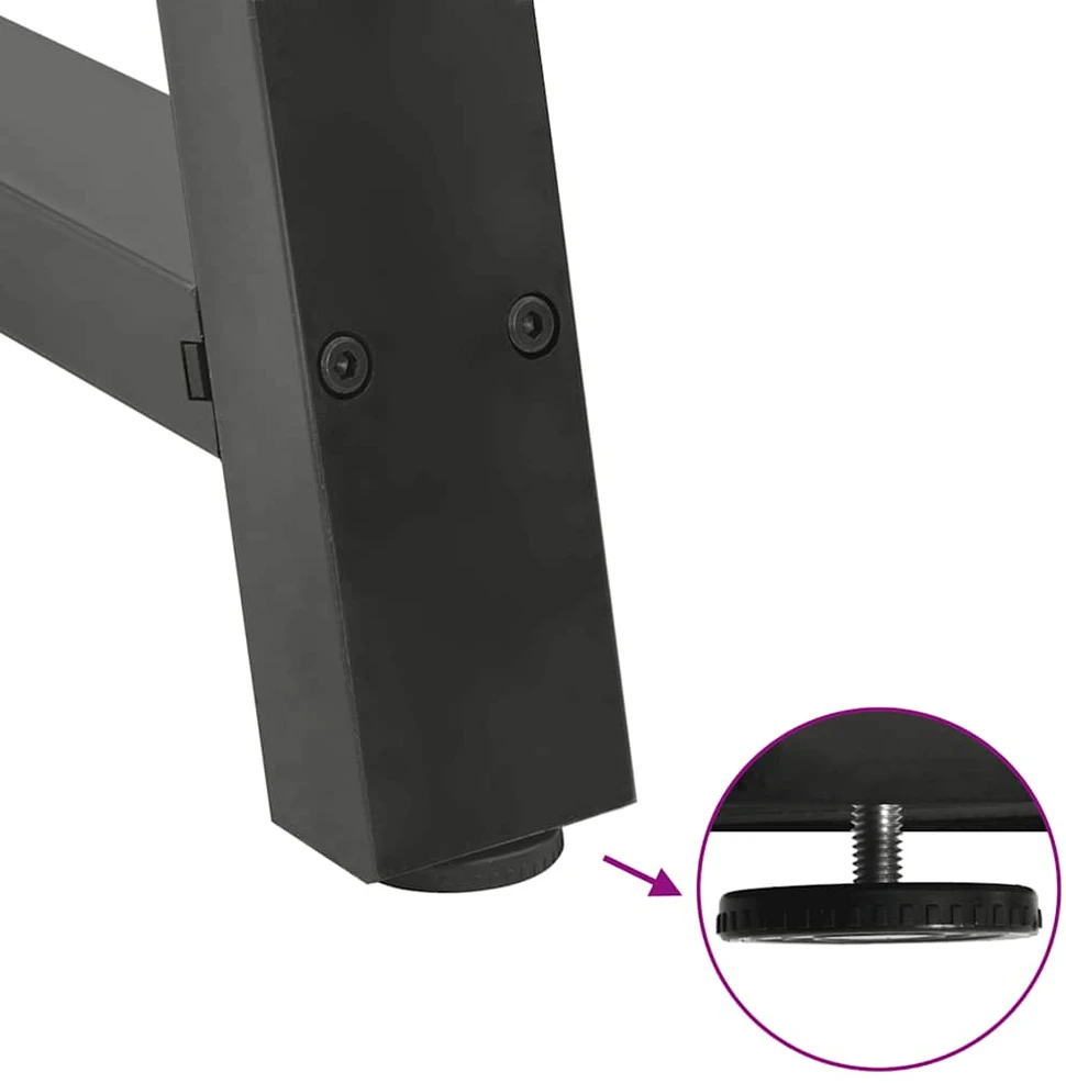 Valgomojo stalo kojos, 2 vnt., antracito spalvos, 60x(72-73) cm, plienas