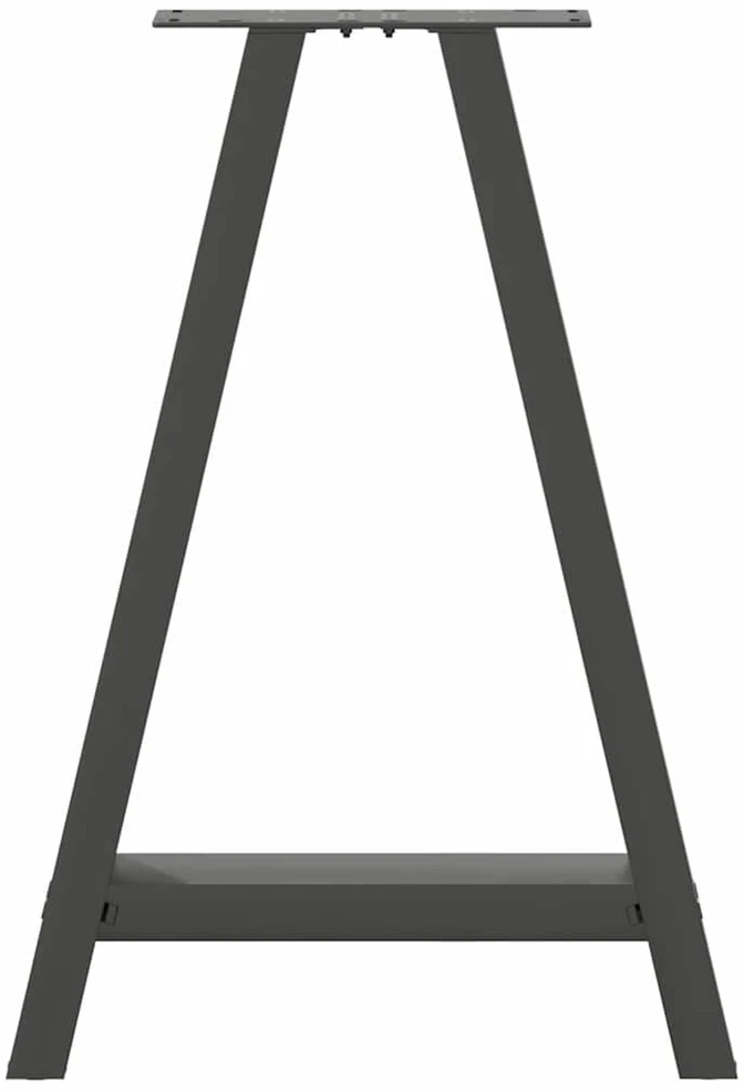 Valgomojo stalo kojos, 2 vnt., antracito spalvos, 60x(72-73) cm, plienas