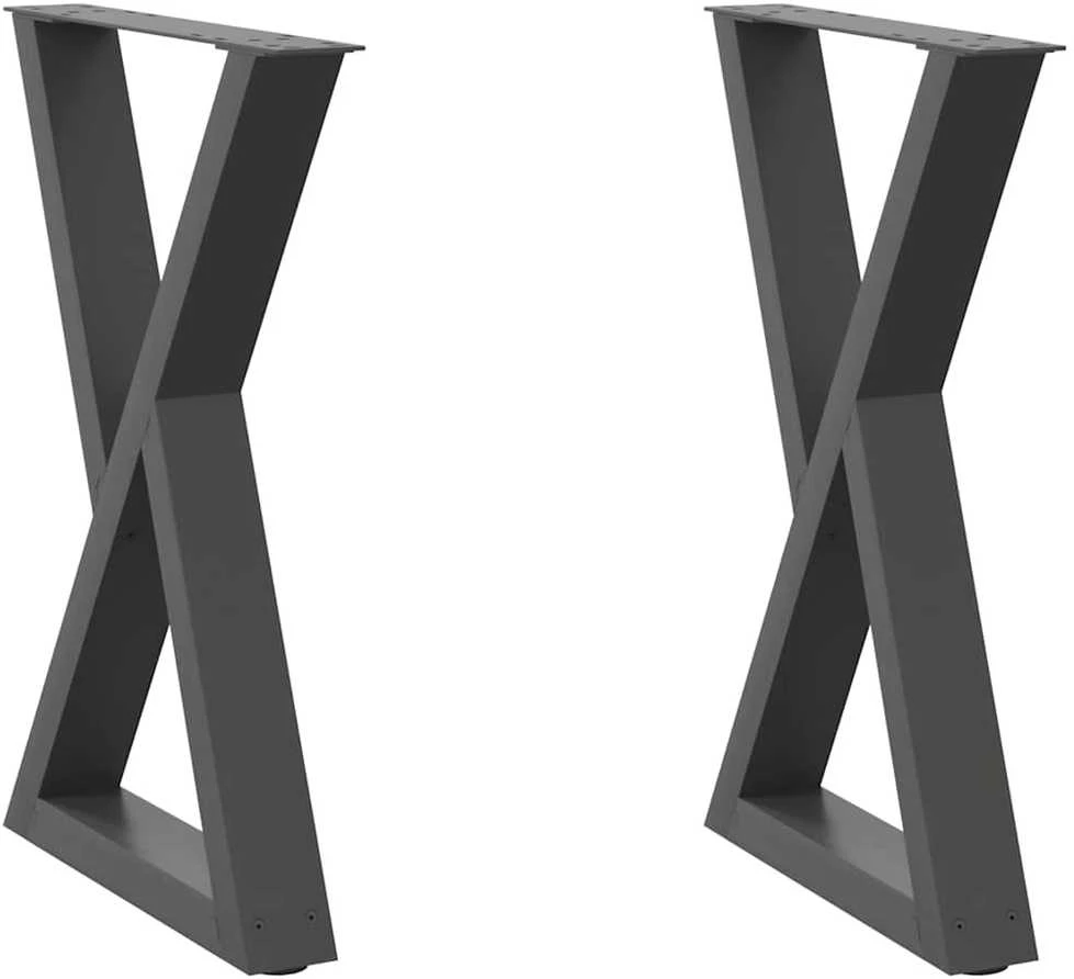 Valgomojo stalo kojos, 2 vnt., antracito spalvos, 60x(72-73,3) cm, plienas