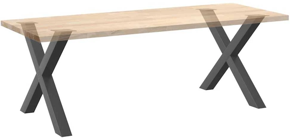 Valgomojo stalo kojos, 2 vnt., antracito spalvos, 90x(72-73) cm, plienas