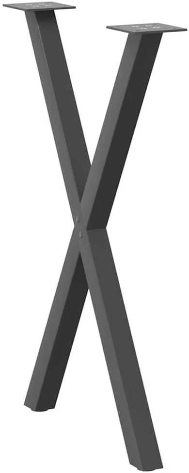 Valgomojo stalo kojos, 2 vnt., antracito spalvos, 57x(72-73) cm, plienas