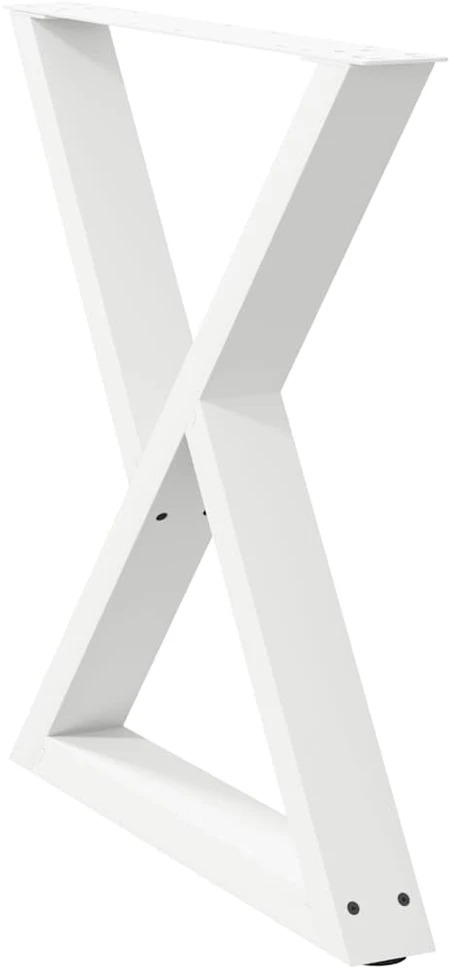 Valgomojo stalo kojos, 2 vnt., baltos, 70x(72-73,3) cm, plienas